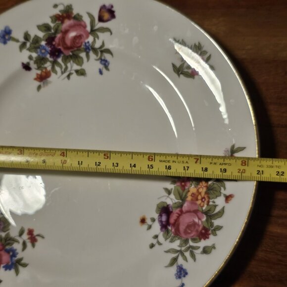 Crown Staffordshire Dresden Spray Salad Plate 8.5" rose floral bouquet - Picture 12 of 12